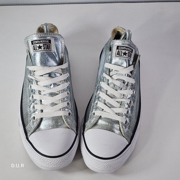 Converse Chuck Taylor Shoes Unisex Size Men's 9/Women's 11 Metallic 154038F - Picture 3 of 9